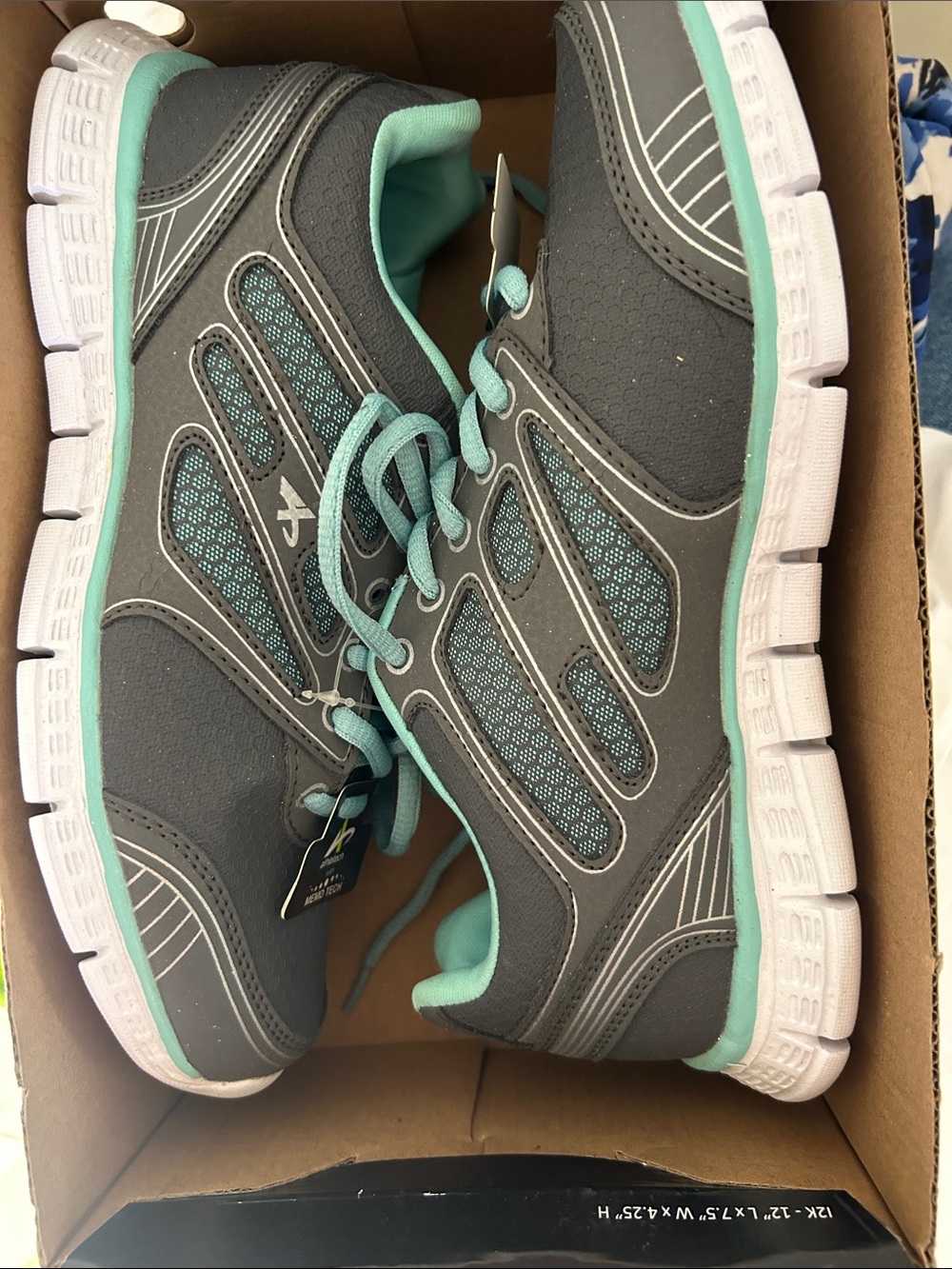 Athletech Grey & Mint Women's Athletic Sneakers